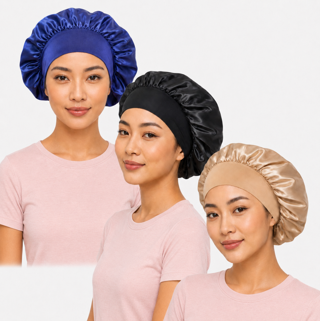 Satin Sleep Bonnet for All Hair Types – Curly, Braided & Natural Hair Night Cap