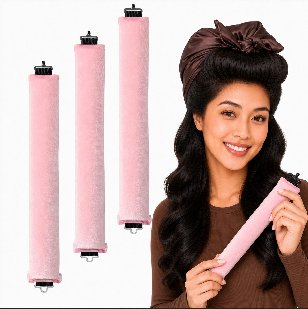 Heatless Curling Rod Set – Beautiful Overnight Curls Without Heat Damage