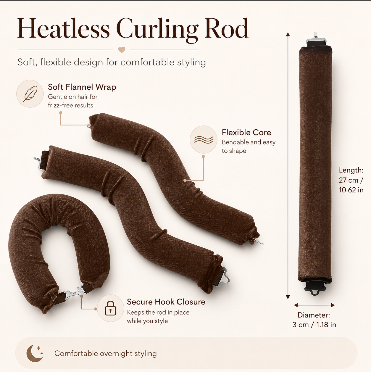 Heatless Curling Rod Set – Beautiful Overnight Curls Without Heat Damage