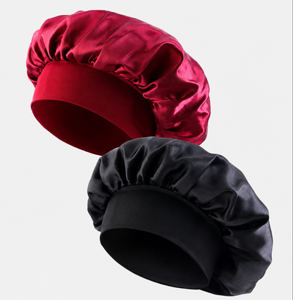 Satin Sleep Bonnet for All Hair Types – Curly, Braided & Natural Hair Night Cap